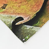 Nahes Foto mit grünem Steindach Fleecedecke (Ecke)