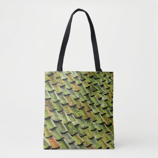 Nahes Foto mit grünem Steindach Tasche (Vorderseite)