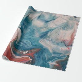 Nahes Foto mit Marmorfarbe Geschenkpapier
