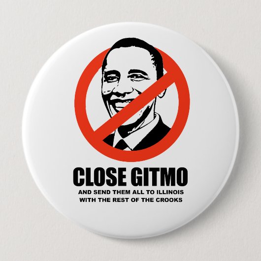 Nahes Gitmo und schicken sie zu Illinois Button (Vorderseite)