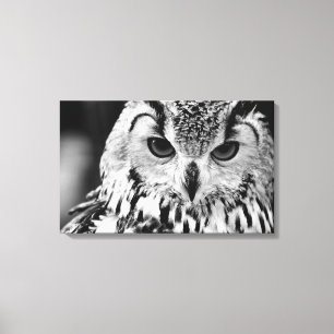 Nahes hohes Porträt der eurasischen Eagle-Eule Leinwanddruck