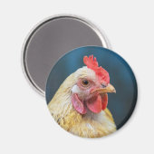 Nahes Hühnchen Magnet (Vorderseite/Rückseite)