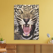 Nahes Leopardenpfeifen Leinwanddruck (Insitu (Wohnzimmer))