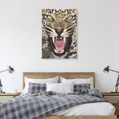 Nahes Leopardenpfeifen Leinwanddruck (Insitu (Schlafzimmer))