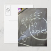 Nahes mathematisches Problem auf der Tafel eines Postkarte (Vorne/Hinten)