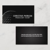 Nahes Mikrofon | Podcaster | Talk Show Host Visitenkarte (Vorne/Hinten)