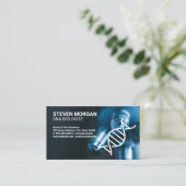 Nahes Mikroskop | DNA-Logo Visitenkarte (Stehend Vorderseite)