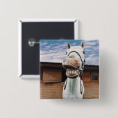 Nahes Pferd mit Mundöffnung Button (Vorne & Hinten)