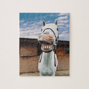 Nahes Pferd mit Mundöffnung Puzzle
