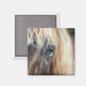 Nahes Pferdeaugen Magnet (Vorderseite/Rückseite)