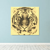 Nahes Portrait des großen Tigers Leinwanddruck (Insitu (Holzboden))
