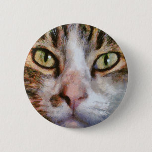 Nahes Portrait über lange Haare Button