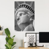 Nahes Schwarz-Weiß-Poster Poster (Heimbüro)