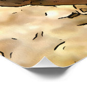 Nahes Seitenportrait einer türkischen Schildkröte Poster (Ecke)