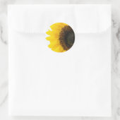 Nahes Sonnenblumenbild Runder Aufkleber (Tasche)
