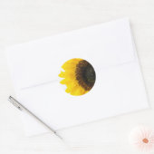 Nahes Sonnenblumenbild Runder Aufkleber (Umschlag)