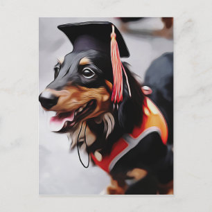 Nahes Up Dackel Hund mit Abschluss Postkarte