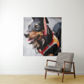 Nahes Up Dackel Hund mit Abschluss Wandteppich (Beispiel)
