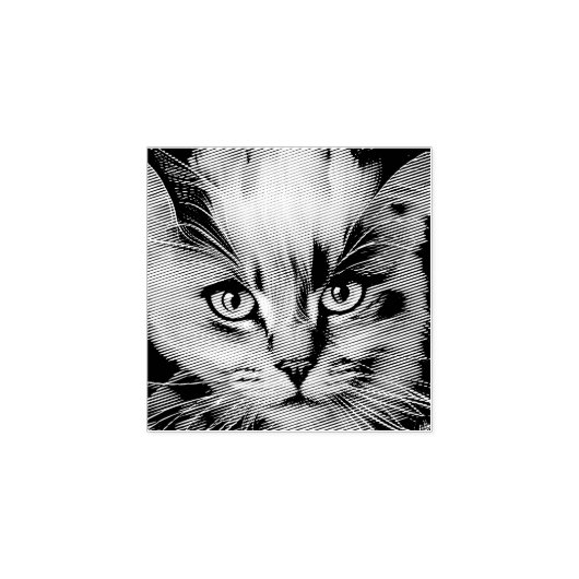 Nahes up of a Colorful Siamese Kitten Gummistempel (Prägung)