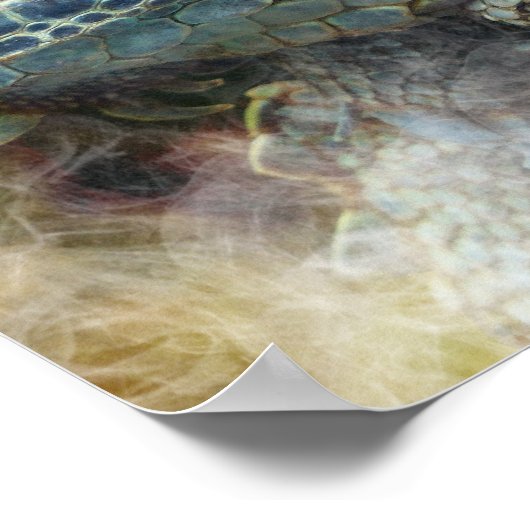 Nahes Up of a Large Scalygreen Iguana Lizard Poster (Ecke)