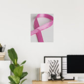 Nahes up of Brustkrebs Awareness Ribbon Poster (Heimbüro)