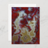 Nahes Up of Red Moss Agate Slab Postkarte (Vorne/Hinten)