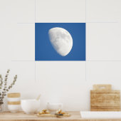 Nahes Up of the Moon and Blue Sky Foto Poster (Küche)