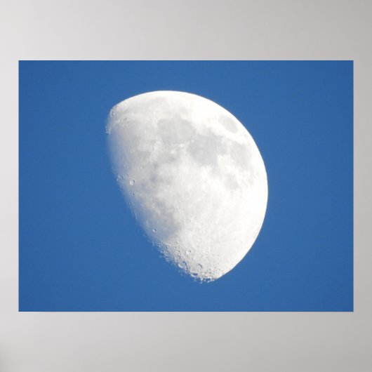 Nahes Up of the Moon and Blue Sky Foto Poster (Vorne)