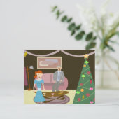 Nahes Weihnachts-Party Postkarte (Stehend Vorderseite)