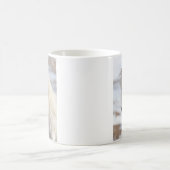 Nahes, weißes isländisches Pferd Kaffeetasse (Mittel)