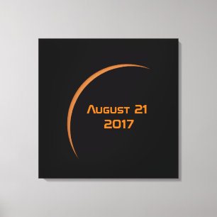 Nahezu maximaler August 21, 2017 Teilsolarexpositi Leinwanddruck