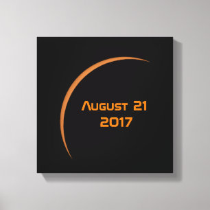 Nahezu maximaler August 21, 2017 Teilsolarexpositi Leinwanddruck