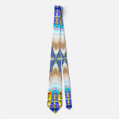 Nahezu X Muster abstraktes Design Krawatte (Vorderseite)
