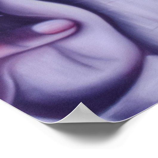 "Nähgeheimnisse"-Poster der originalen Ölmalerei Poster (Ecke)