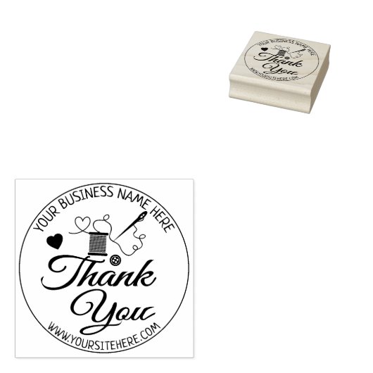 Nähgeschäft Vielen Dank Gummistempel (Stempel)