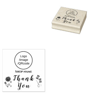 Nähgeschäft Vielen Dank Gummistempel