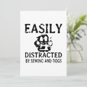 Nähgeschenk | Durch Nähen und Hund leicht abgelenk Save The Date (Stehend Vorderseite)