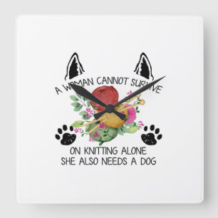 Nähgeschenk   Eine Frau kann nicht mit dem Zählen  Quadratische Wanduhr