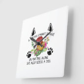 Nähgeschenk | Eine Frau kann nicht mit dem Zählen Quadratische Wanduhr (Winkel)