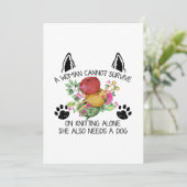 Nähgeschenk | Eine Frau kann nicht mit dem Zählen  Save The Date (Stehend Vorderseite)