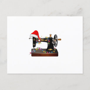 Nähgeschenk   Frohe Weihnachten Nähfan Einladungspostkarte