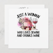 Nähgeschenk | Nur eine Frau, die Lieben nähen Einladung (Vorne/Hinten)