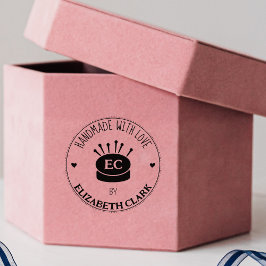 Nähhandgefertigt mit Liebe, Gummistempel