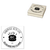 Nähhandgefertigt mit Liebe, Gummistempel (Stempel)