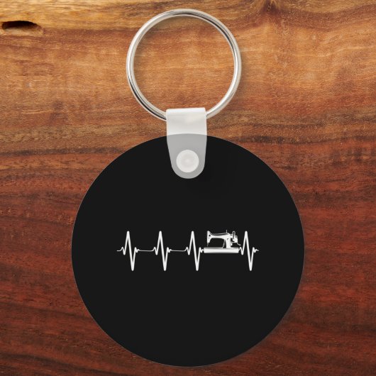 Nähherei Herzschlag Schlüsselanhänger (Vorderseite)