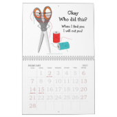 Nähkalender Kalender (Feb 2027)
