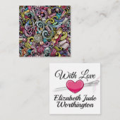 Nähkarte/Nahtstich/Geschenkkarte Begleitkarte (Vorne/Hinten)