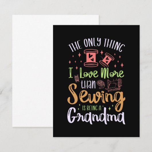 Nähklassiker Mitteilungskarte (Vorne/Hinten)