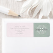 Nähknopf Hochzeitskennzeichen Rosa und Grün (Insitu)