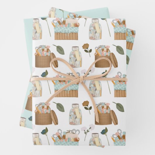 Nähknoten Geschenkpapier Set (Beispiel)